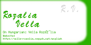 rozalia vella business card